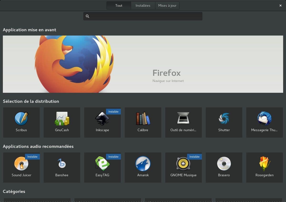 Gnome Software Center para Chrome OS