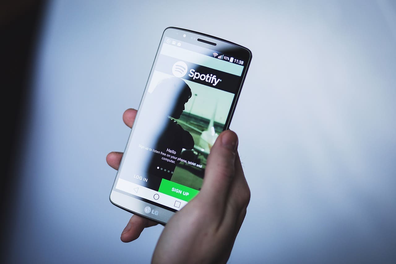 Spotify en un smartphone