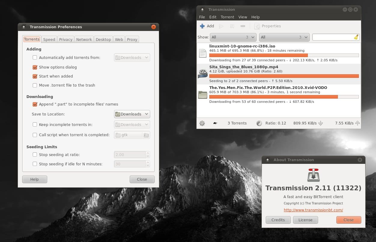 Transmission-cliente-BitTorrent-Linux