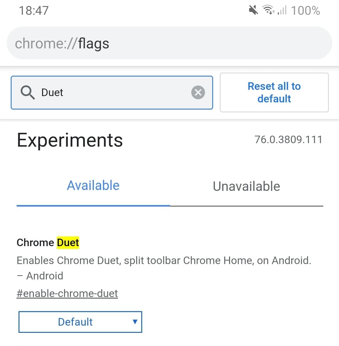 Google Chrome flag activar diseño Chrome Duet