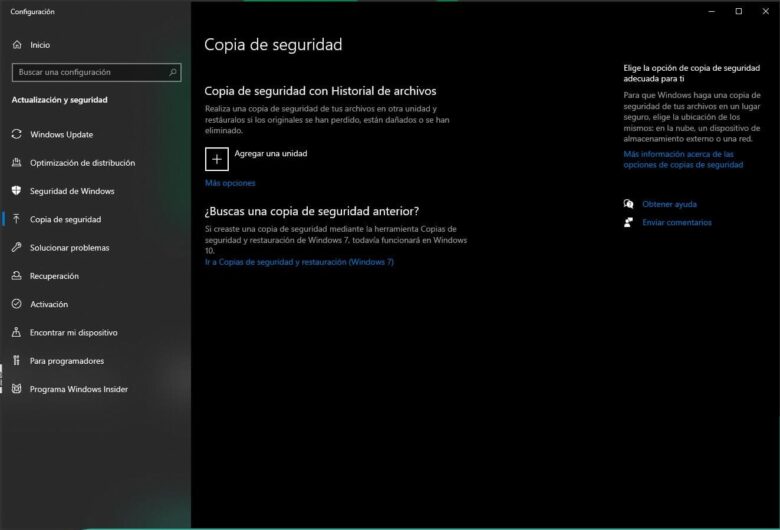 Cómo crear y gestionar copias de seguridad en Windows 10